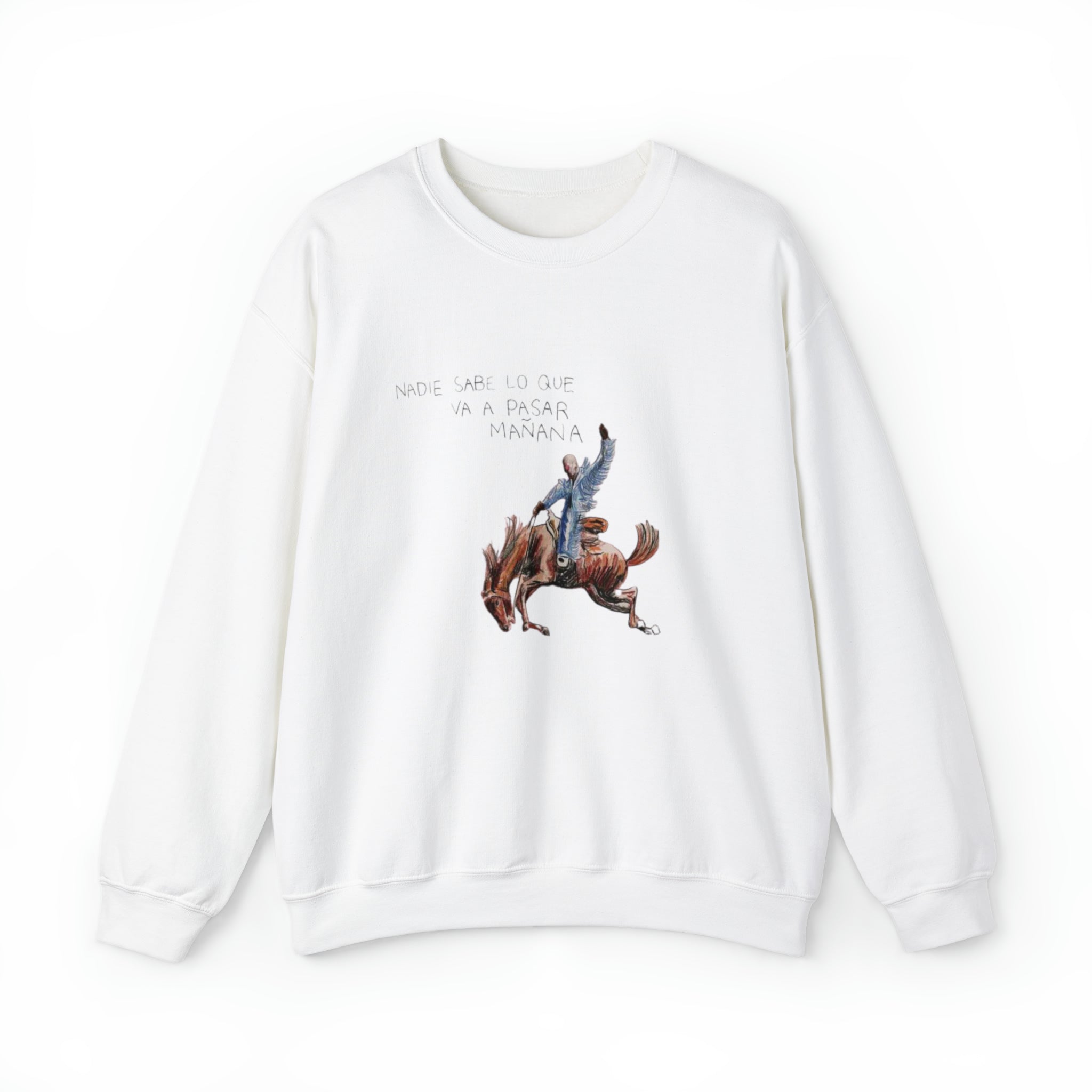 Bad Bunny Unisex Nadie Sabe Lo Que Va a Pasar Mañana Crewneck Sweatshirt | Album Merch