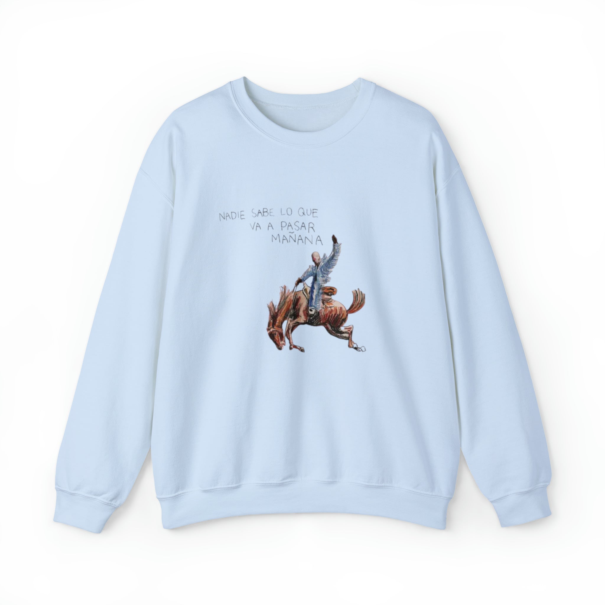 Bad Bunny Unisex Nadie Sabe Lo Que Va a Pasar Mañana Crewneck Sweatshirt | Album Merch